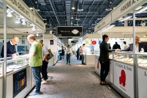 The Comprehensive Guide to Gemstone Certification 6 5 gem trading at the jck show credit jck events 2