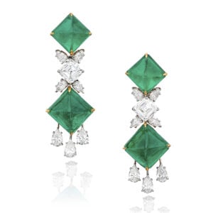 Gemstone Trends in 2025 7 Gemstone Trends 0004 Lot 34 Graff Pair of emerald and diamond earclips est �800000 1.5 million