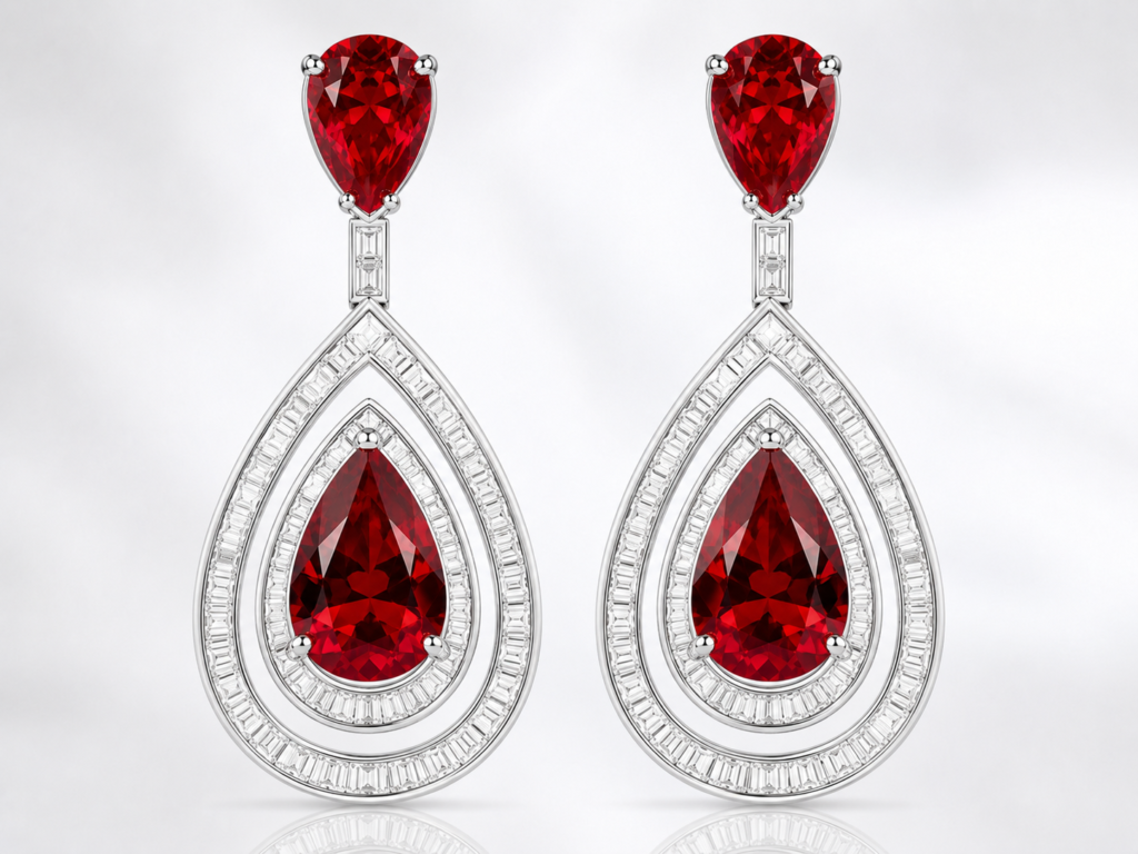 July Birthstone Guide for Retailers – Ruby 1 Ruby and diamond earrings image