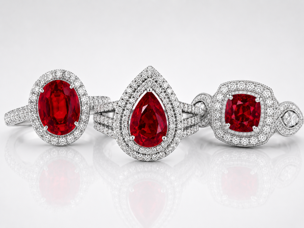 July Birthstone Guide for Retailers – Ruby 2 Ruby and diamond rings image