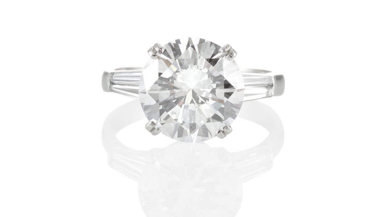 Bonhams 4.32ct diamond ring