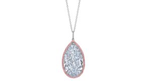 Christies NY blue diamond pendant