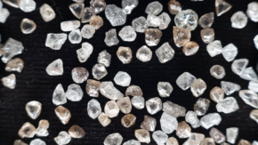 A collection of rough diamonds on display at the De Beers offices in Calgary, Canada. (Ben Perry/Armoury Films/De Beers)