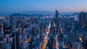 Hong Kong at night credit Shutterstock