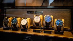 Swiss watch display credit Shutterstock