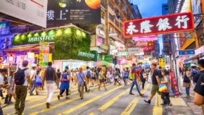 HK Retail Mong Kok shopping district credit Shutterstock