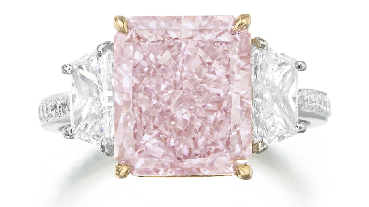 Bonhams 6.22-carat pink diamond ring