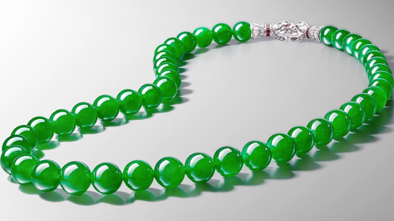 Jadeite necklace, green and yellow diamonds, and rubies are top items on offer.
