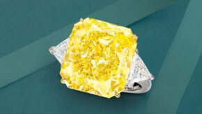 Fancy Vivid Yellow Diamond Ring FCRF 1280 USED 081023