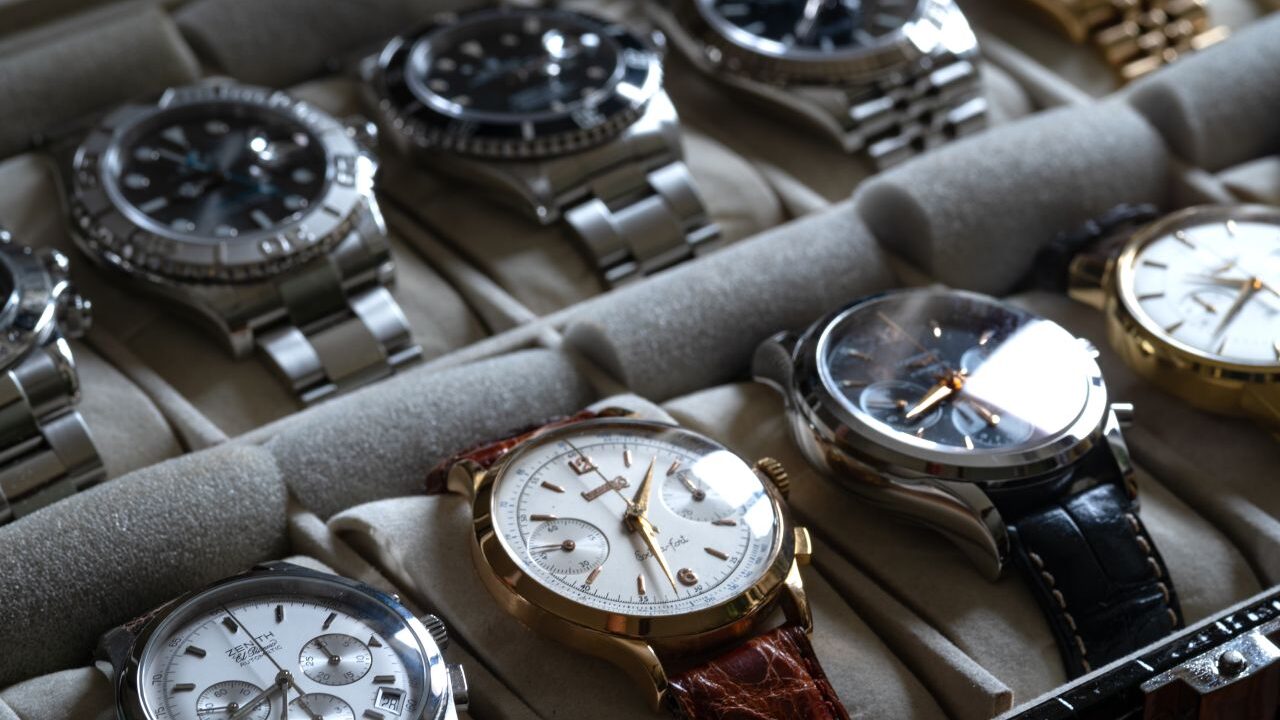 Swiss watch display credit Shutterstock
