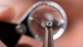 Polished diamond in clamp credit Shutterstock 1280