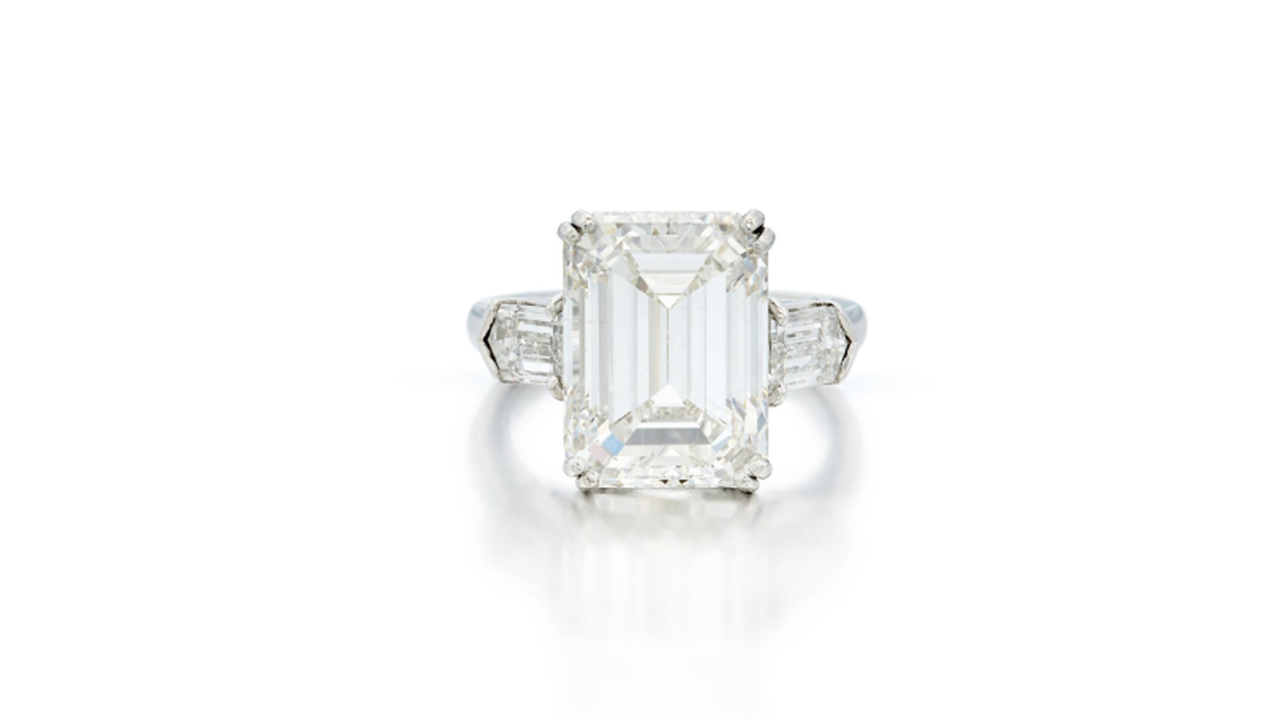 Emerald-cut, 8.02-carat diamond is top seller at $215,900.
