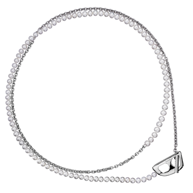 Eéra silver and pearl necklace image
