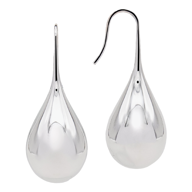 Pariah large drop earrings in silver image