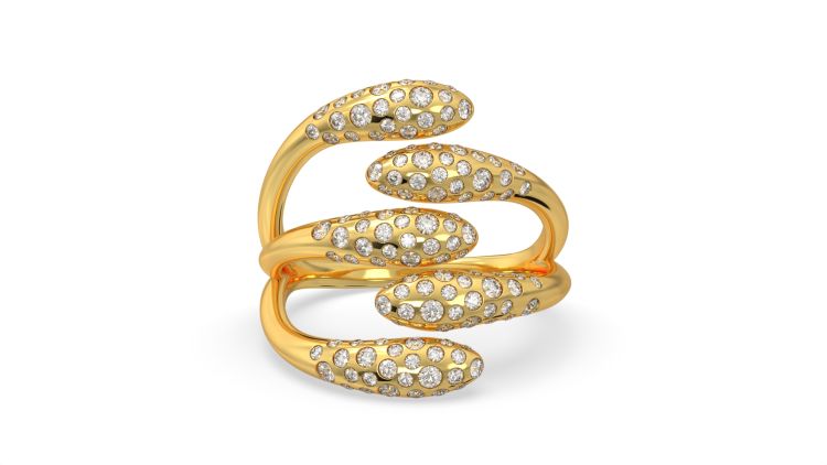 Sparkling Cypress Garden ring set with diamonds in 18-karat gold. (Sanaz Doost)