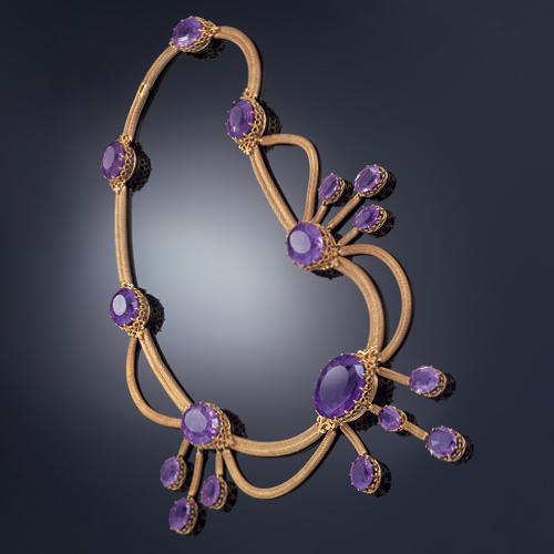 antique amethyst necklace image