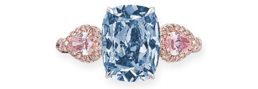 Fancy deep blue diamond ring image