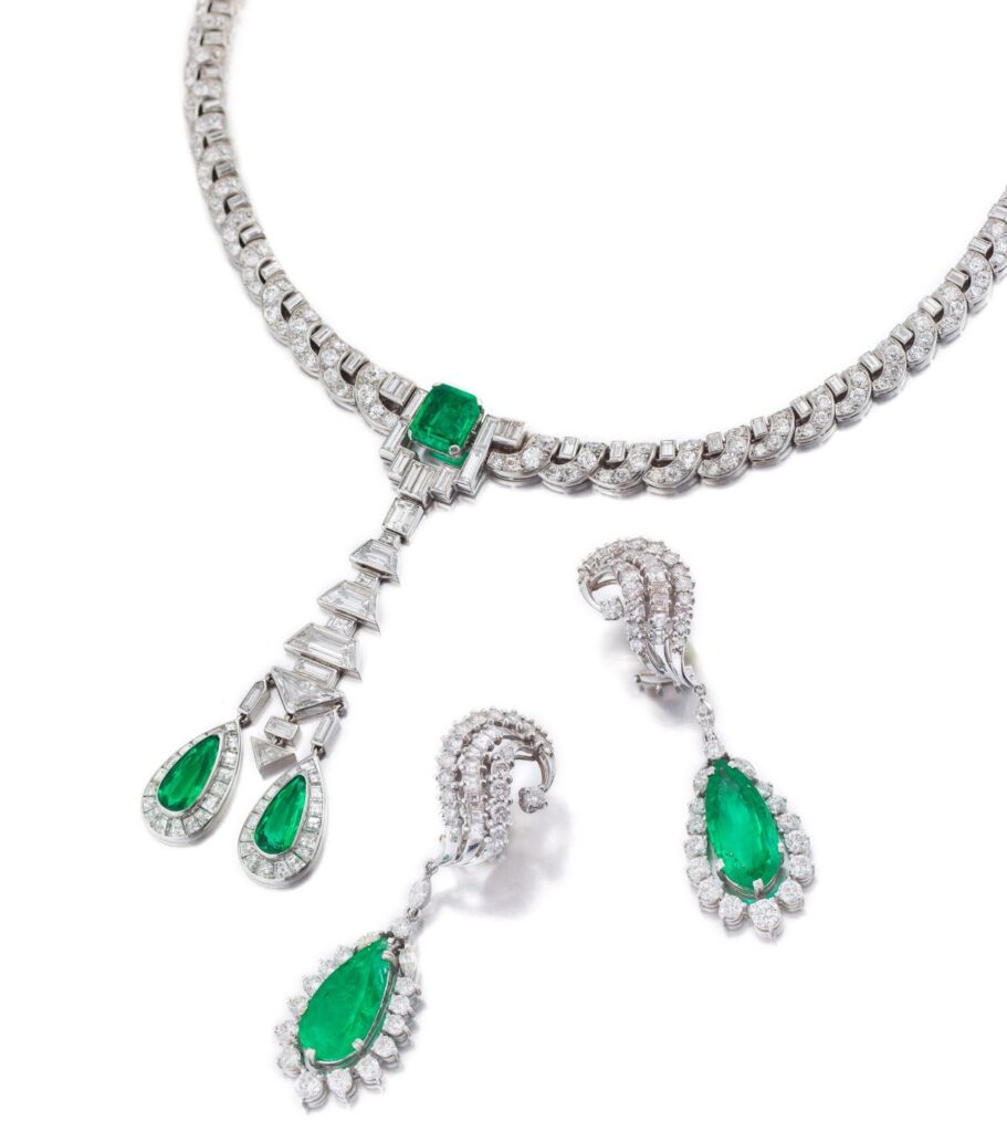 shirley bassey emerald necklace image
