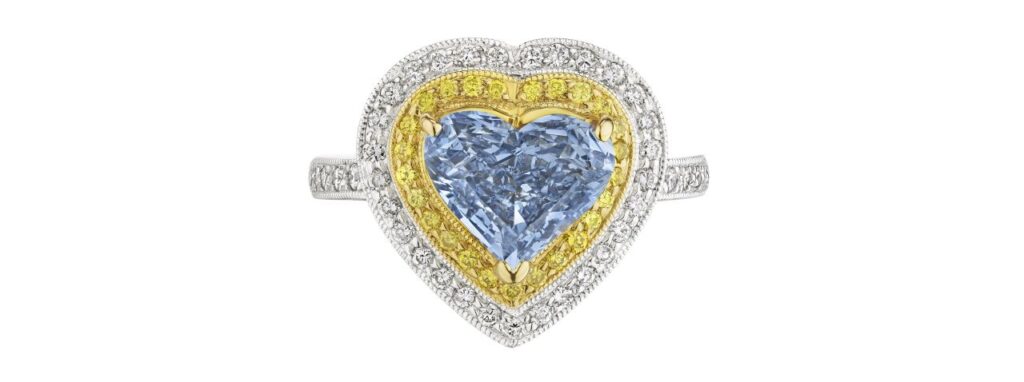 heart shaped diamond ring, Christies image