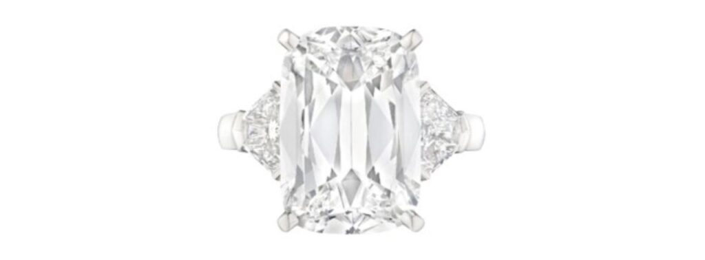 Rectangular cut Cartier diamond ring, Christies image