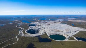 Ekati diamond mine aerial image