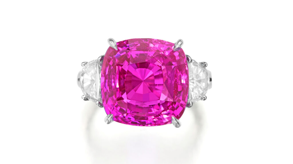 pink sapphire ring image