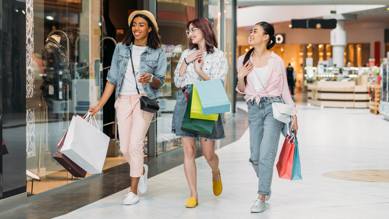 Image of people at a shopping mall