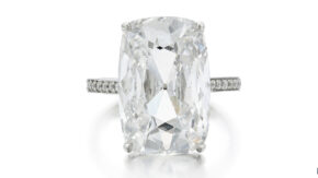 Image; The 8-carat diamond ring. (Sotheby's)