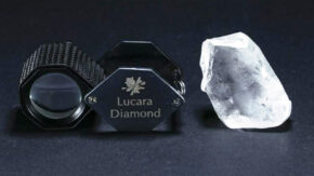 Image of a 166ct. rough diamond.