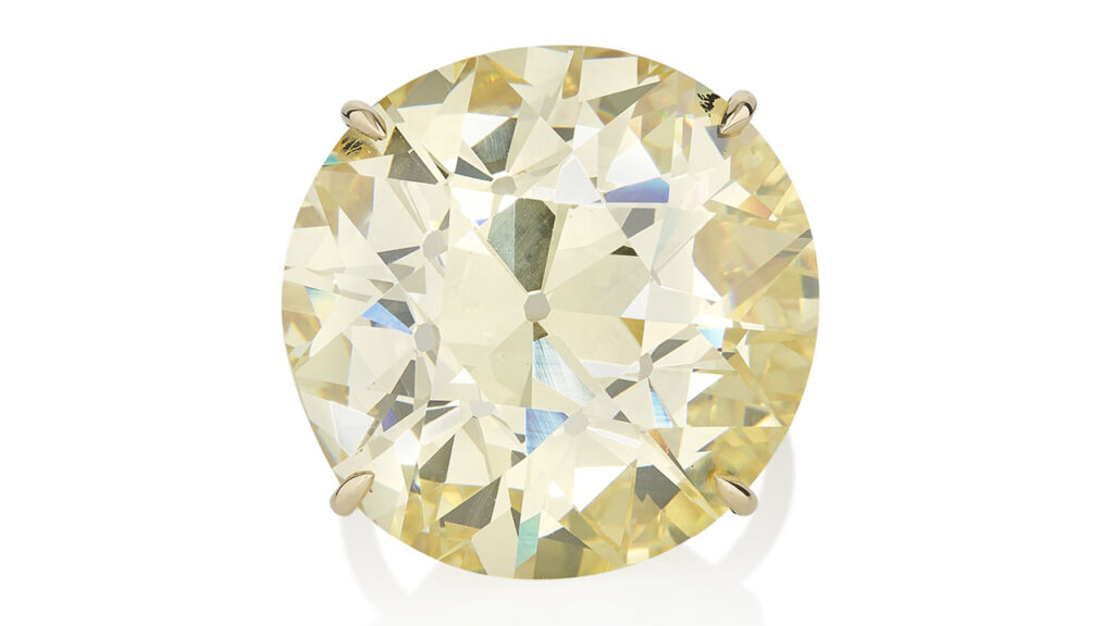 fancy-intense-yellow diamond on a ring