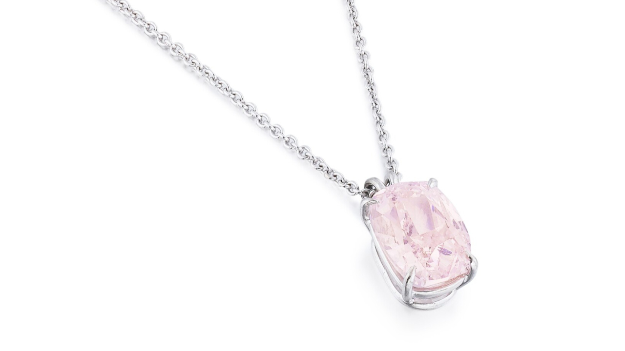 Pink diamond necklace image