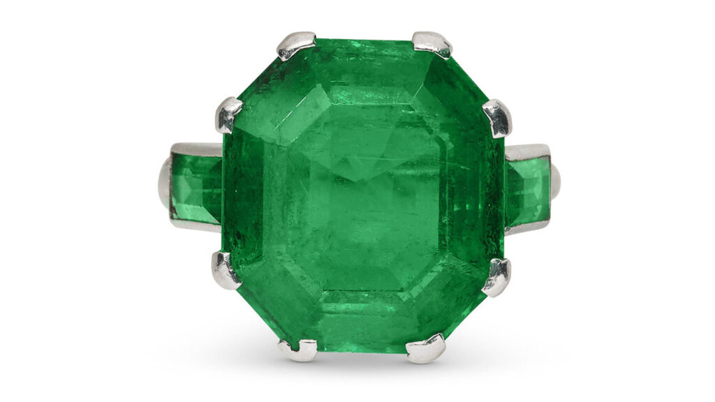 Colombian emerald at Christie’s ring