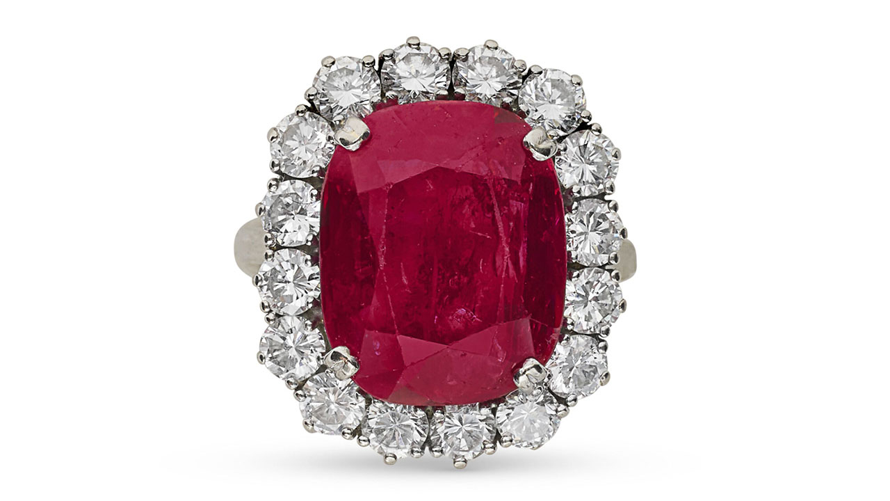 Ruby and diamond ring at Christie's image