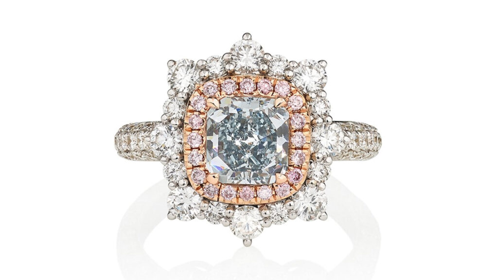 Blue diamond ring image