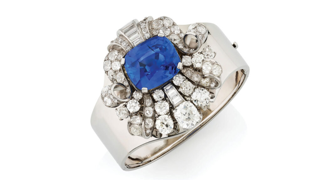 Bulgari Ceylon sapphire and diamonds ring image