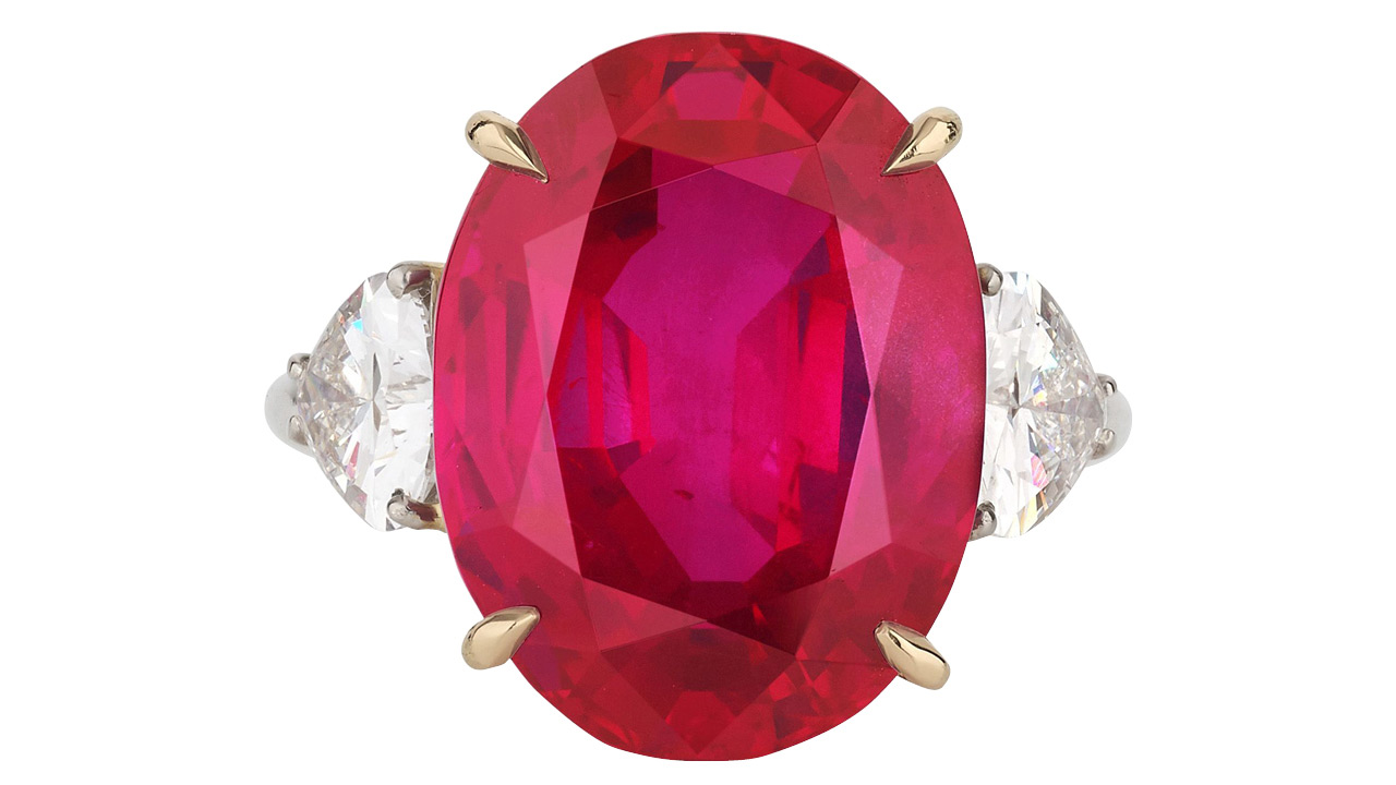 Ruby and diamond ring image