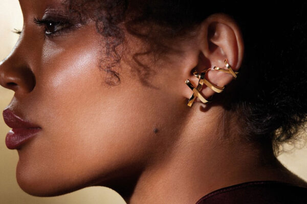 A selection of gold earrings by Ming image