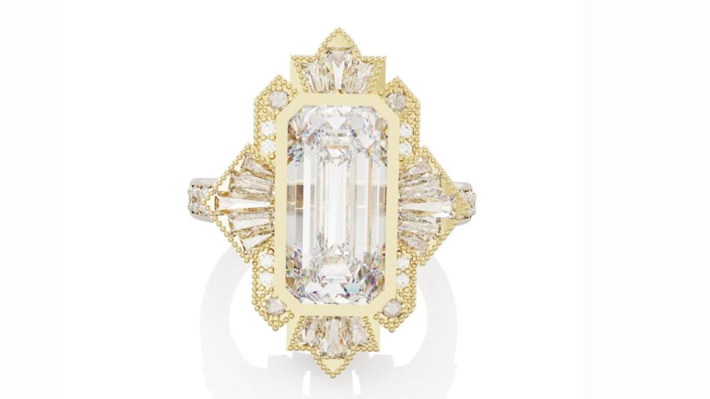 A gold and diamond engagement ring from Your Personal Jeweler image