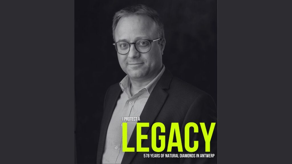 Olivier Azran of diamond supplier Dimexon, takes part in the Antwerp World Diamond Centre’s “I Protect a Legacy” campaign image