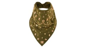 The gold, diamond, ruby and suede bandana that Marie Lichtenberg unveiled at Couture 2025 image