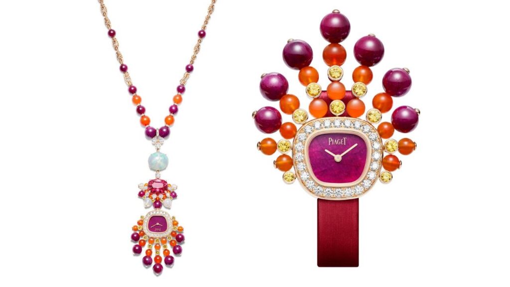 The transformable Piaget Swinging Sautoir is wearable as a necklace or a wristwatch image