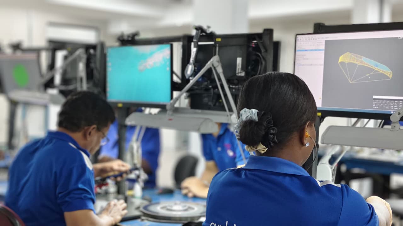 Workers at the Ankit Gems factory in Windhoek, Namibia image