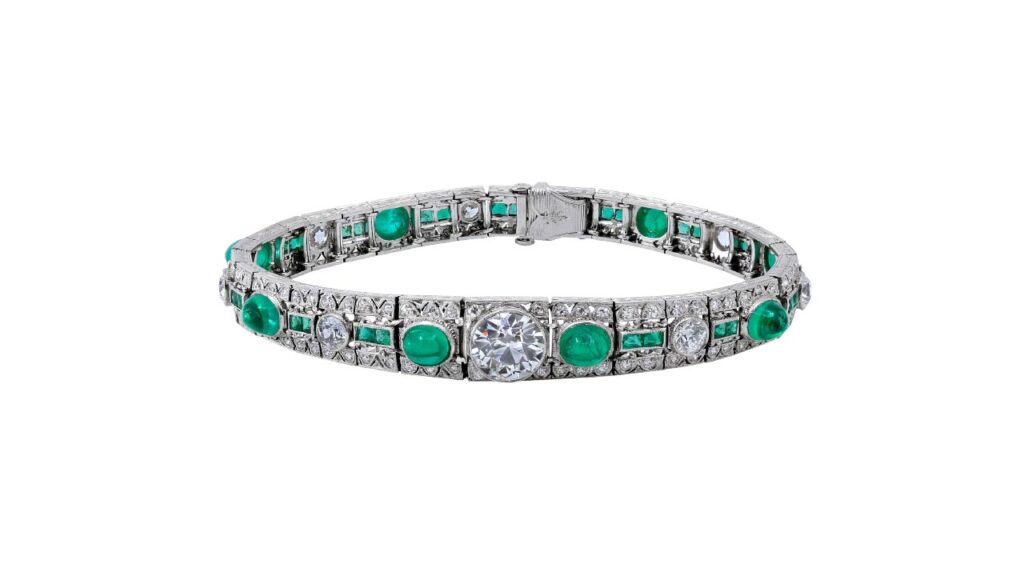 A diamond and emerald bracelet from Kazanjian and Fogarty image