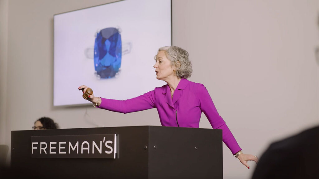 Freemans specialist Molly Morse Limmer at an auction image