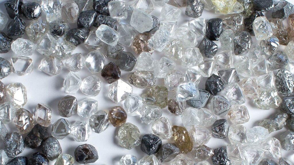 Rough diamonds from the Ekati mine by Burgundy Diamond Mines image