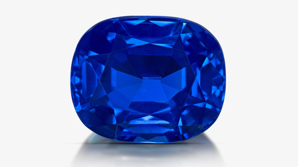 An elongated antique cushion cut sapphire image