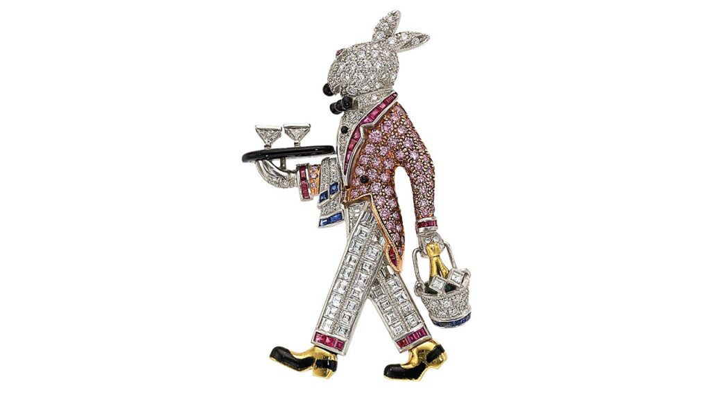 The waiter bunny brooch image