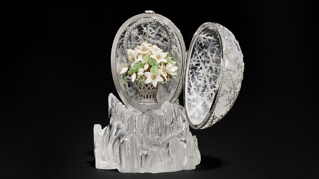 The diamond-studded Fabergé Winter Egg, which sold at Christie’s London in December image