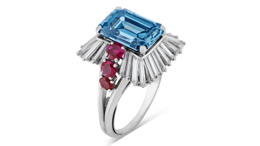 A blue-diamond ballerina ring by Boucheron image