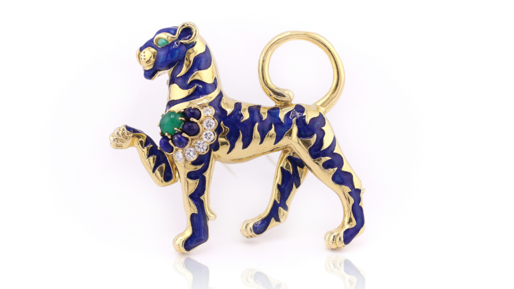 A Van Cleef and Arpels tiger brooch from Paul Fisher image